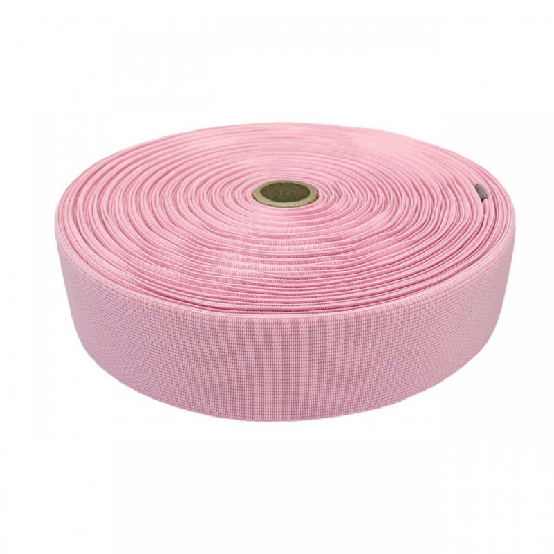 Guma tkana 50 mm różowy jasny