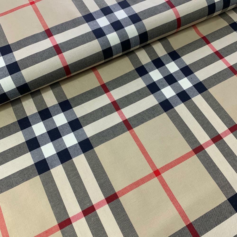 Tkanina twill w kratę Tkanina twill w kratę