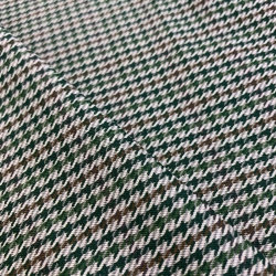 Tkanina bawełniana z elastanem zielona pepitka