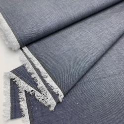 Włoska tkanina jedwab - bawełna - jeans