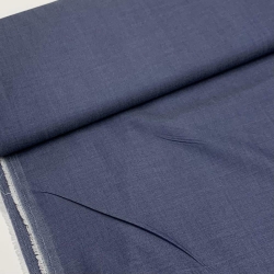 Włoska tkanina bawełniana - jeans koszulowy granatowy