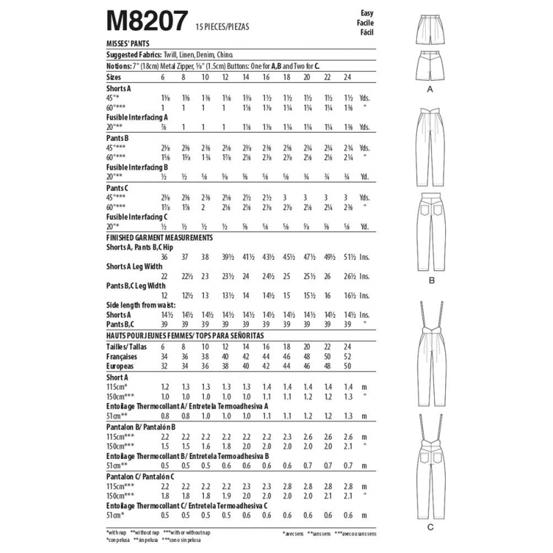 Wykrój McCall's M8207