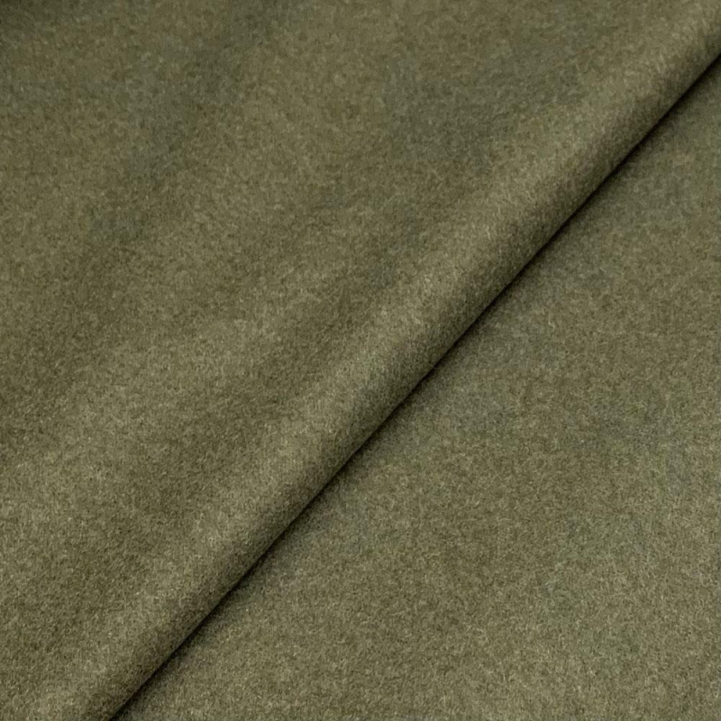 Włoski flausz wełniany khaki Włoski flausz wełniany khaki