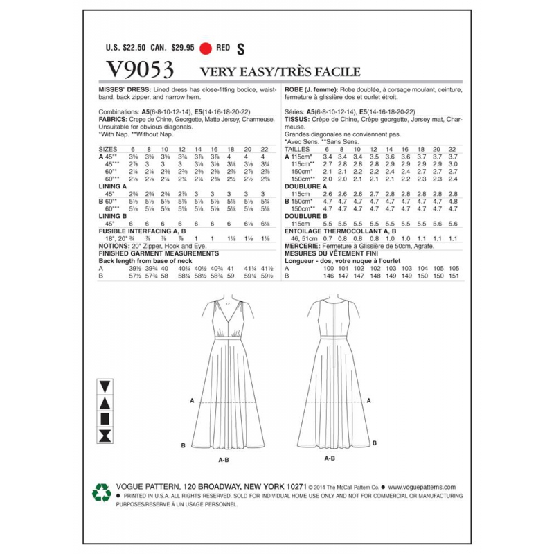 Wykrój Vogue Patterns V9053 / Very Easy Vogue