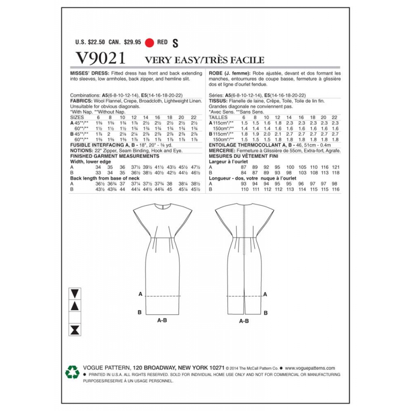 Wykrój Vogue Patterns V9021 / Very Easy Vogue