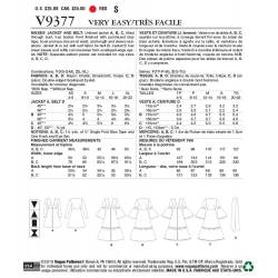 Wykrój Vogue Patterns V9377 / Very Easy Vogue Custom Fit