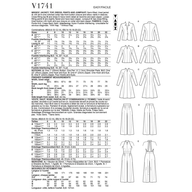 Wykrój Vogue Patterns V1741