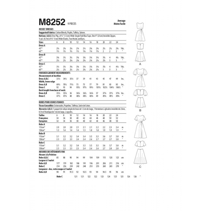 Wykrój McCall's M8252