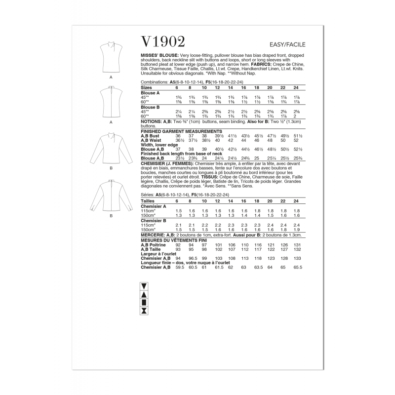 Wykrój Vogue Patterns V1902