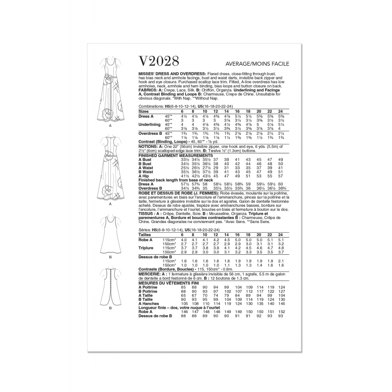 Wykrój Vogue Patterns V2028