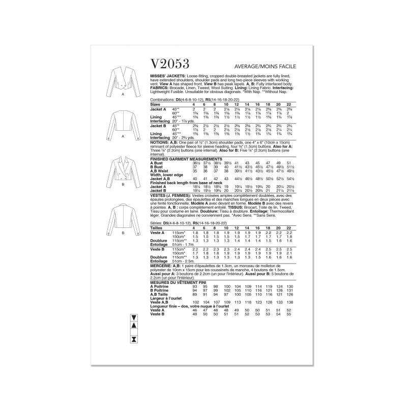 Wykrój Vogue Patterns  V2053