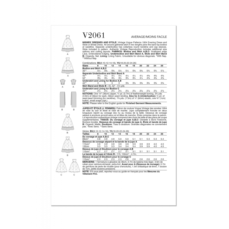 Wykrój Vogue Patterns  V2061