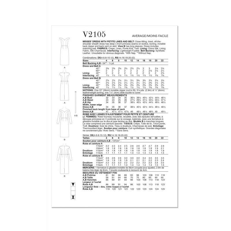 Wykrój Vogue Patterns V2105