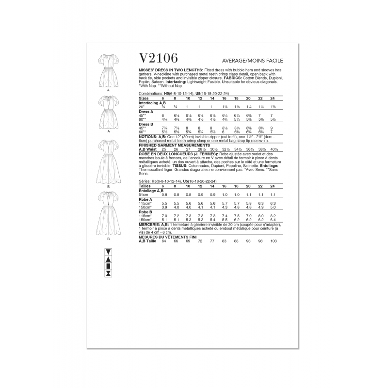Wykrój Vogue Patterns V2106