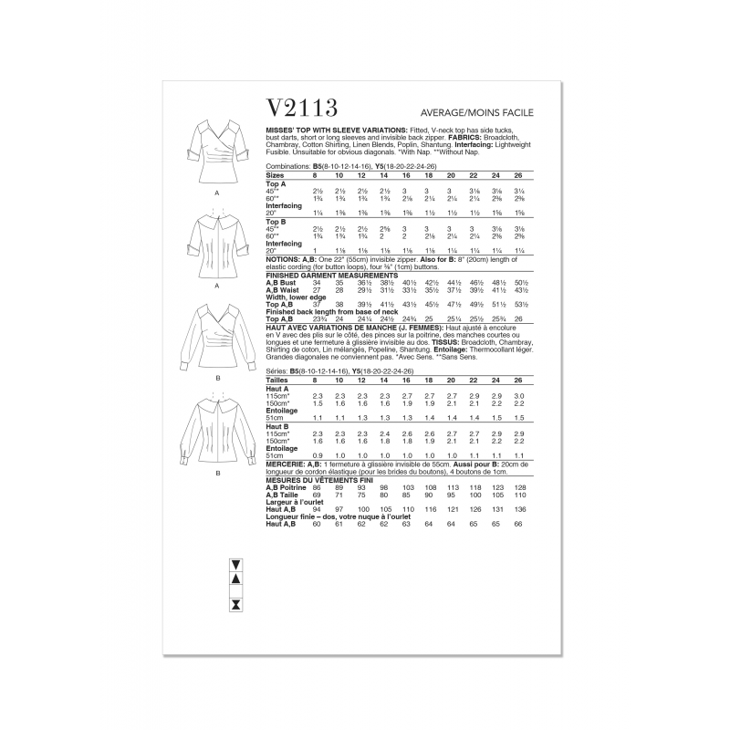 Wykrój Vogue Patterns V2113