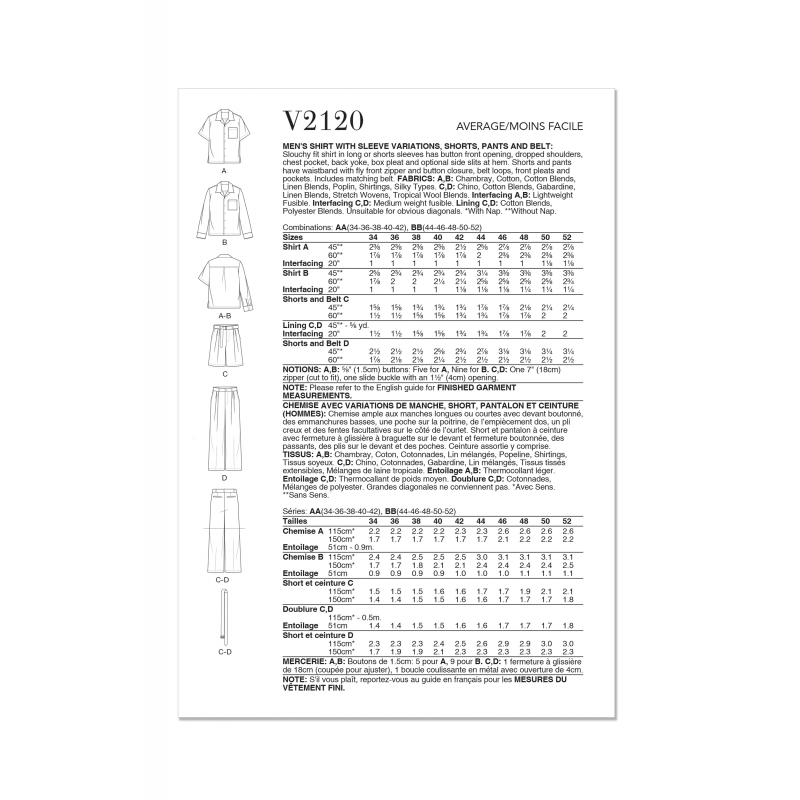 Wykrój Vogue Patterns V2120