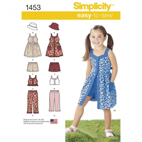 1453 simplicity girls pattern 1453 envelope front