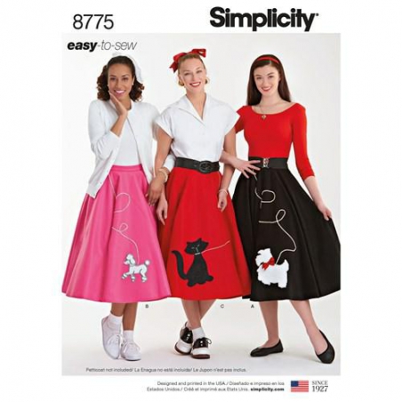7 simplicity rockabilly poodle skirt easy patt