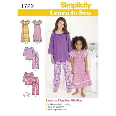 1722 simplicity girls pattern 1722 envelope front